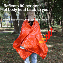 PE Aluminium Film Emergency Sleeping Bag Thermal First Aid Survival Reflective Tent Anti-Dirty Tide Pad for Outdoorsport