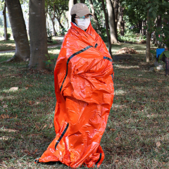 PE Aluminium Film Emergency Sleeping Bag Thermal First Aid Survival Reflective Tent Anti-Dirty Tide Pad for Outdoorsport