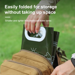 7.5L Portable Folding Water Storage Bag Plastic Bucket with Valve Supplies for Outdoor Camping