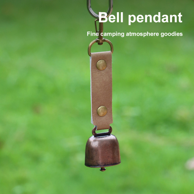 Outdoor Bell Pendant Keychain Cowbell Pet Accessory for Camping