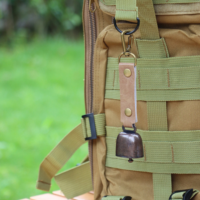 Outdoor Bell Pendant Keychain Cowbell Pet Accessory for Camping