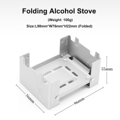 Portable Solid Alcohol Stove Folding Cassette Stove for Outdoor Camping
