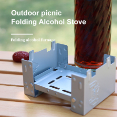 Portable Solid Alcohol Stove Folding Cassette Stove for Outdoor Camping