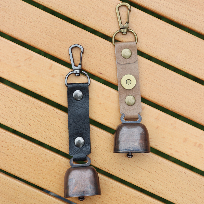 Outdoor Bell Pendant Keychain Cowbell Pet Accessory for Camping