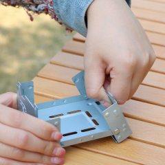 Portable Solid Alcohol Stove Folding Cassette Stove for Outdoor Camping