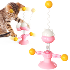 Household Pet Toys Cat Spring Leakage Ball Play Carousel Tray Tease