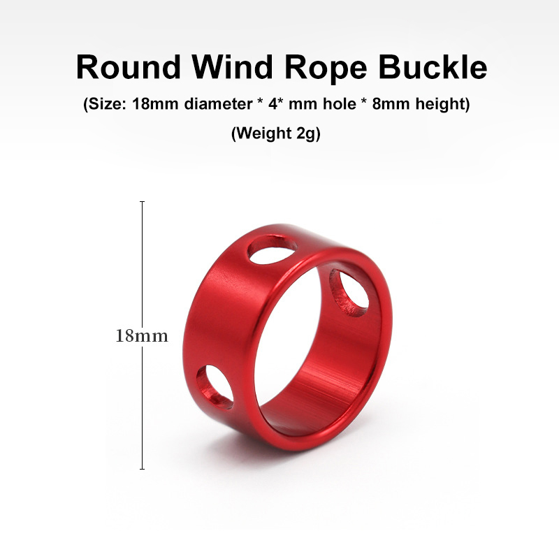 Wind Rope Buckle Round Non-slip Adjustable Ring Drawstring Accessory for Outdoor Tent Canopy