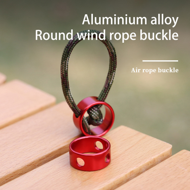 Wind Rope Buckle Round Non-slip Adjustable Ring Drawstring Accessory for Outdoor Tent Canopy