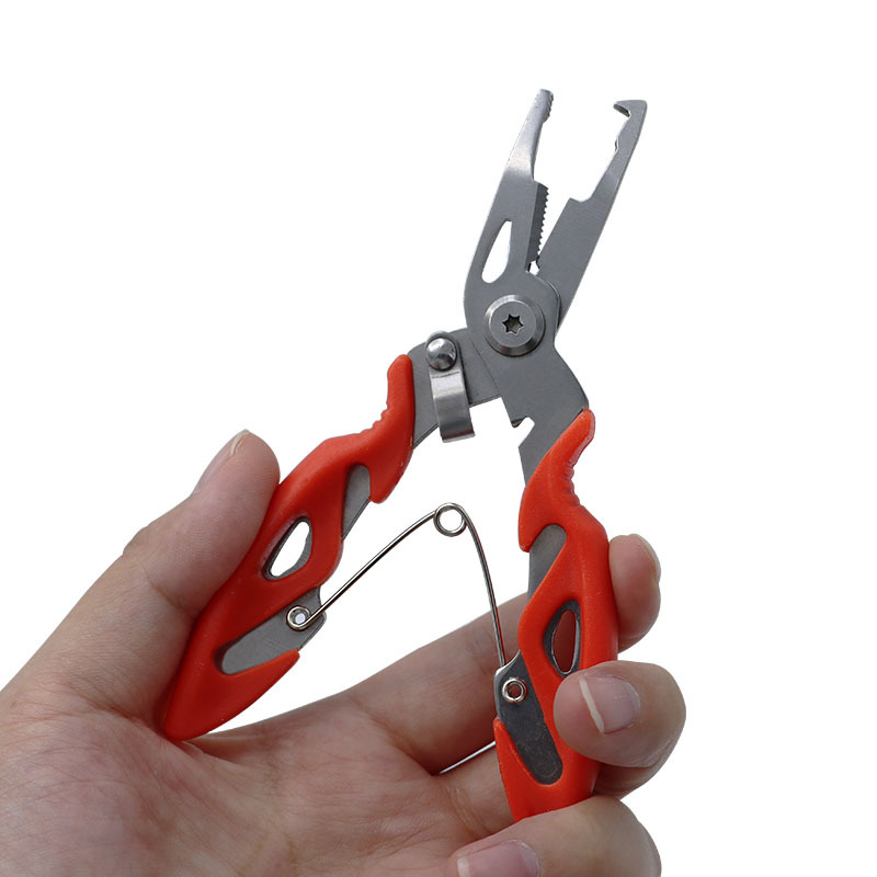 Multi-functional Fishing Pliers Stainless Steel Curved Nose Cutter Outdoor Fishing Supplies