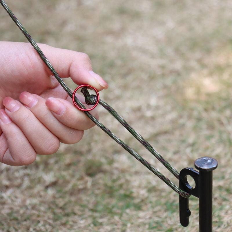 Wind Rope Buckle Round Non-slip Adjustable Ring Drawstring Accessory for Outdoor Tent Canopy