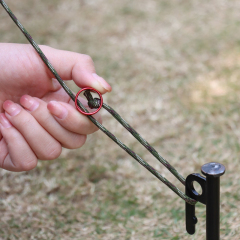 Wind Rope Buckle Round Non-slip Adjustable Ring Drawstring Accessory for Outdoor Tent Canopy