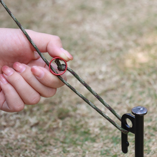 Wind Rope Buckle Round Non-slip Adjustable Ring Drawstring Accessory for Outdoor Tent Canopy