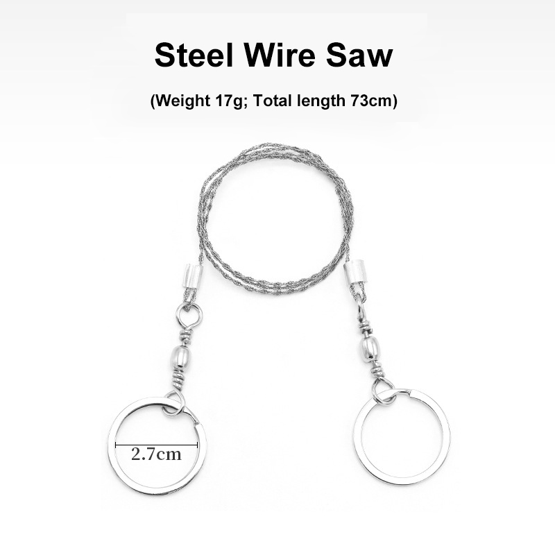 Rope 4 Strand Saw Wire Saw Survival Rope Chain for Outdoor Survival