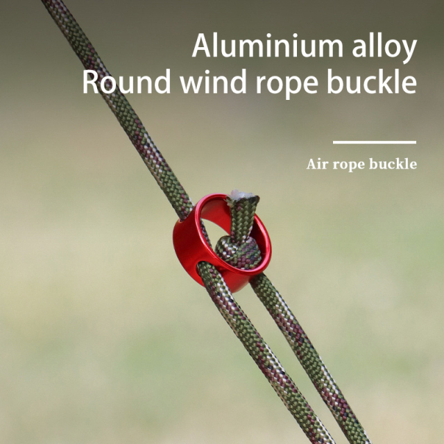 Wind Rope Buckle Round Non-slip Adjustable Ring Drawstring Accessory for Outdoor Tent Canopy