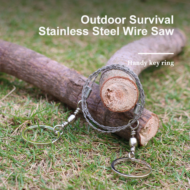 Rope 4 Strand Saw Wire Saw Survival Rope Chain for Outdoor Survival