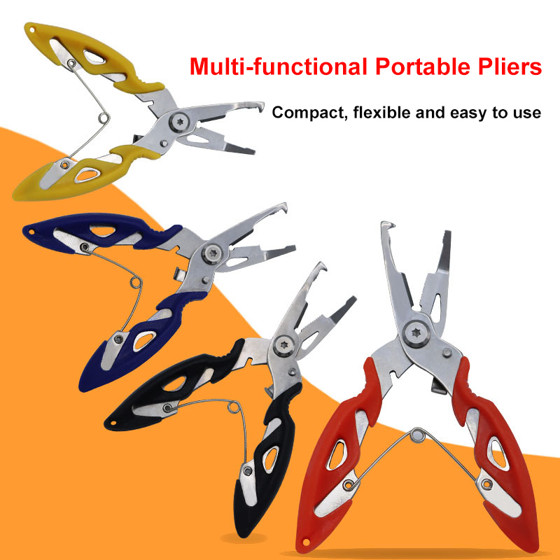 Multi-functional Fishing Pliers Stainless Steel Curved Nose Cutter Outdoor Fishing Supplies