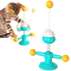Household Pet Toys Cat Spring Leakage Ball Play Carousel Tray Tease