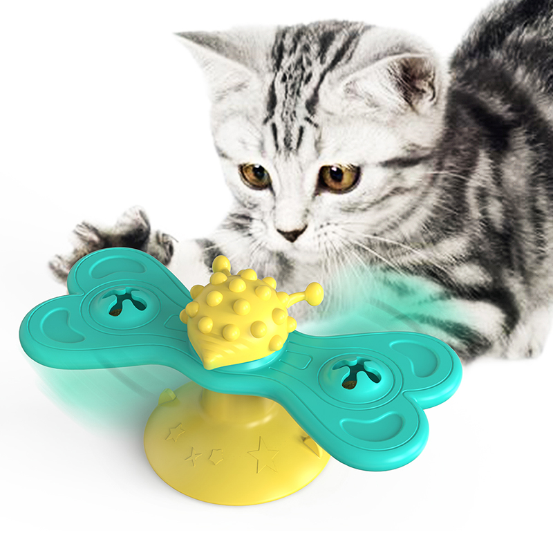 Household Pet Toys Cat Butterfly Carousel Pinwheel Cat Mint Playing Toys