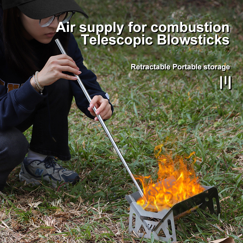 Stainless Steel Blowpipe Extendable Blowtorch Extendable Hose for Camping Blowtorch Outdoor Cookout