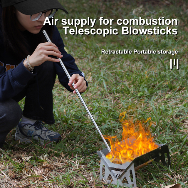 Stainless Steel Blowpipe Extendable Blowtorch Extendable Hose for Camping Blowtorch Outdoor Cookout