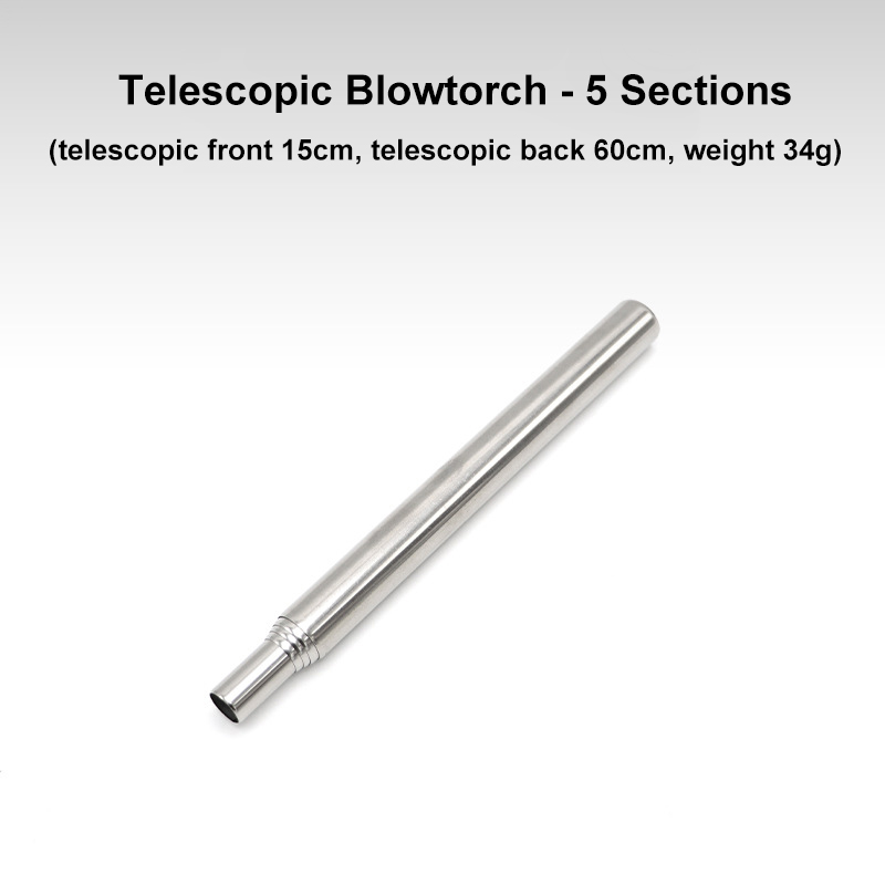 Stainless Steel Blowpipe Extendable Blowtorch Extendable Hose for Camping Blowtorch Outdoor Cookout