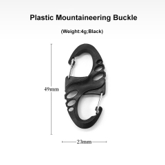 Outdoor Sports Hollowed out Plastic Buckle Keychain for Camping Hiking