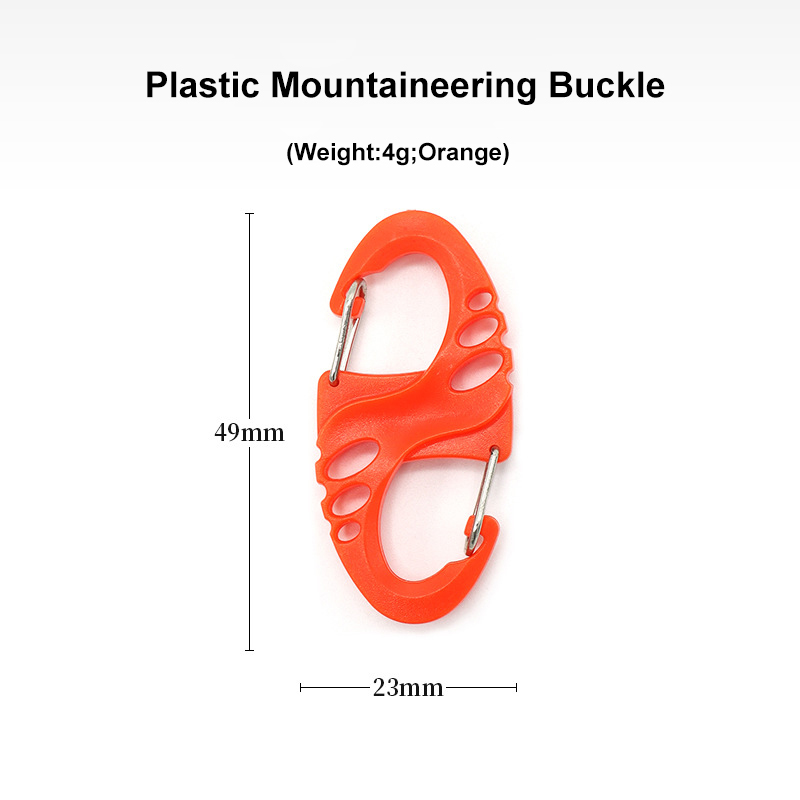 Outdoor Sports Hollowed out Plastic Buckle Keychain for Camping Hiking