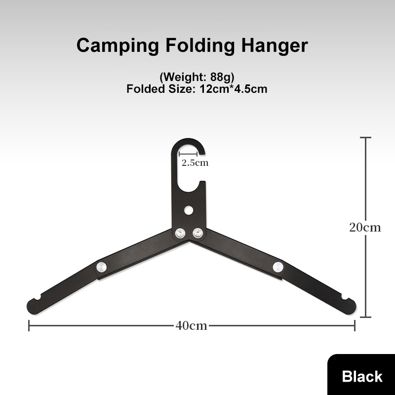 Aluminium Alloy Folding Drying Rack Home Camping Self-Driving Travel Simple Tri-fold Camping Hangers