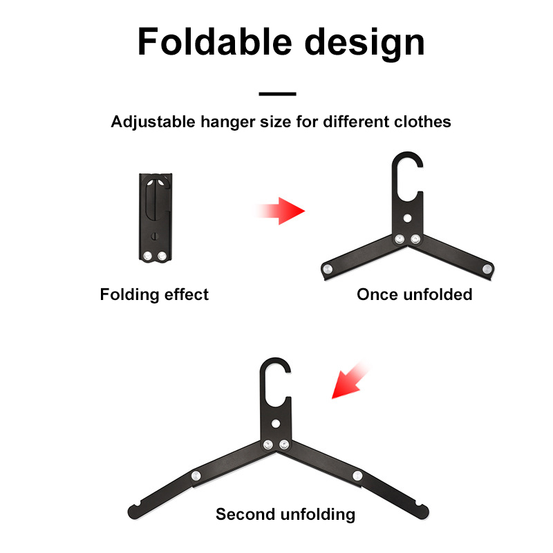 Aluminium Alloy Folding Drying Rack Home Camping Self-Driving Travel Simple Tri-fold Camping Hangers