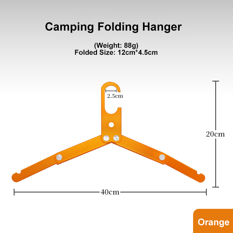 Aluminium Alloy Folding Drying Rack Home Camping Self-Driving Travel Simple Tri-fold Camping Hangers
