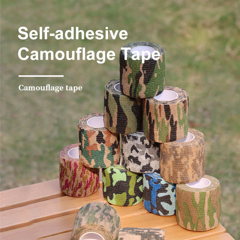 Self-adhesive Retractable Non-woven Outdoor Camouflage Tape Hunting Cycling Car Sticker Tape