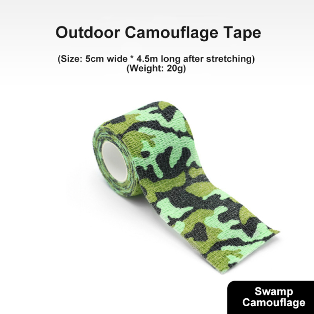 Self-adhesive Retractable Non-woven Outdoor Camouflage Tape Hunting Cycling Car Sticker Tape