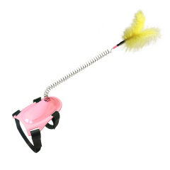 Retractable Cat Feather Toys Teaser Stick Toy Kitten for Indoor Cat Exercise Playing