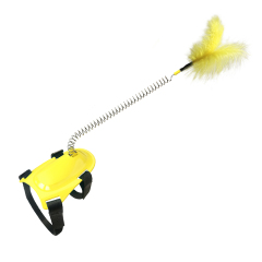 Retractable Cat Feather Toys Teaser Stick Toy Kitten for Indoor Cat Exercise Playing