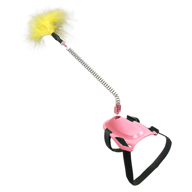 Retractable Cat Feather Toys Teaser Stick Toy Kitten for Indoor Cat Exercise Playing