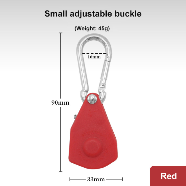 Metal Pulley Rope Buckle Tent Canopy Adjustable Lift Small Hook Tight Rope Device for Outdoor Camping