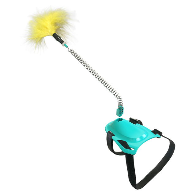 Retractable Cat Feather Toys Teaser Stick Toy Kitten for Indoor Cat Exercise Playing