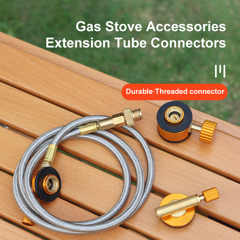 Outdoor Camping Stove Butane Gas Adapter Split Stove Converter Connection Hose for Cooking Picnic Accessory Equipment