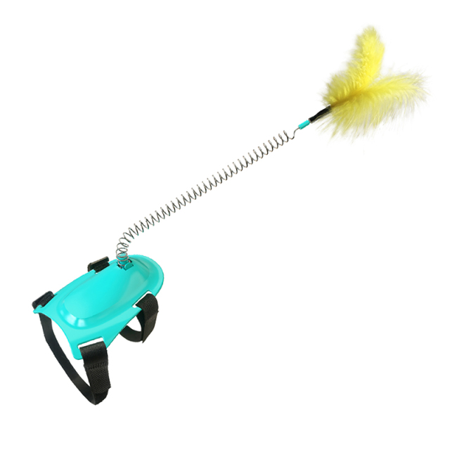 Retractable Cat Feather Toys Teaser Stick Toy Kitten for Indoor Cat Exercise Playing