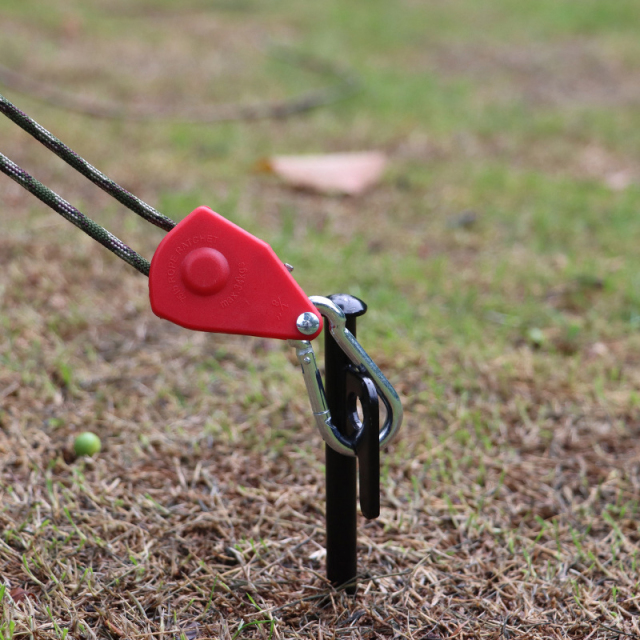 Metal Pulley Rope Buckle Tent Canopy Adjustable Lift Small Hook Tight Rope Device for Outdoor Camping