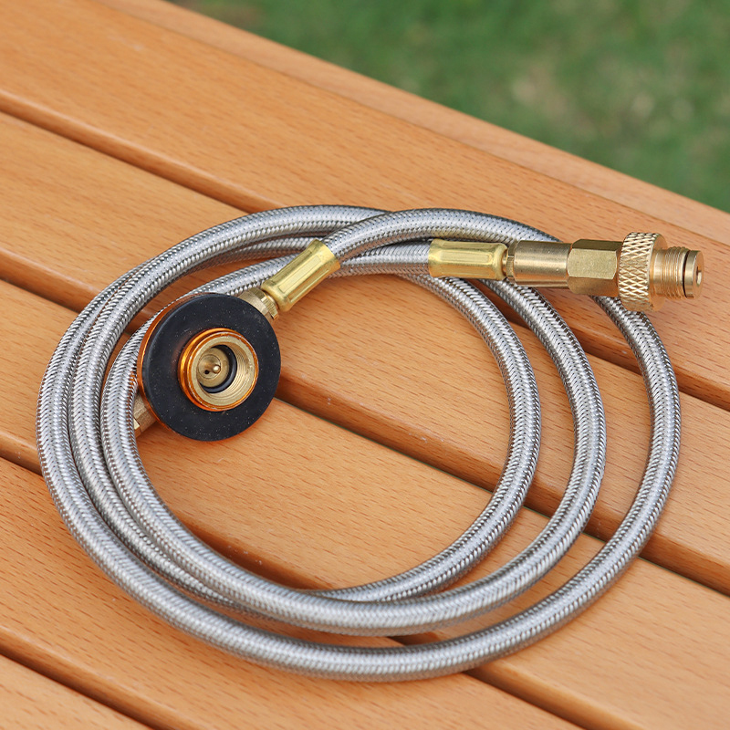 Outdoor Camping Stove Butane Gas Adapter Split Stove Converter Connection Hose for Cooking Picnic Accessory Equipment
