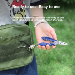 Stainless Steel Magnetic Retractable Rope Lanyard Metal Mountaineering Buckle Wire Rope Keychain