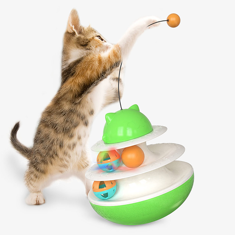 Pet Supplies Interactive Food Container Cat Sticks Leakage Rotary Table Ball Toys