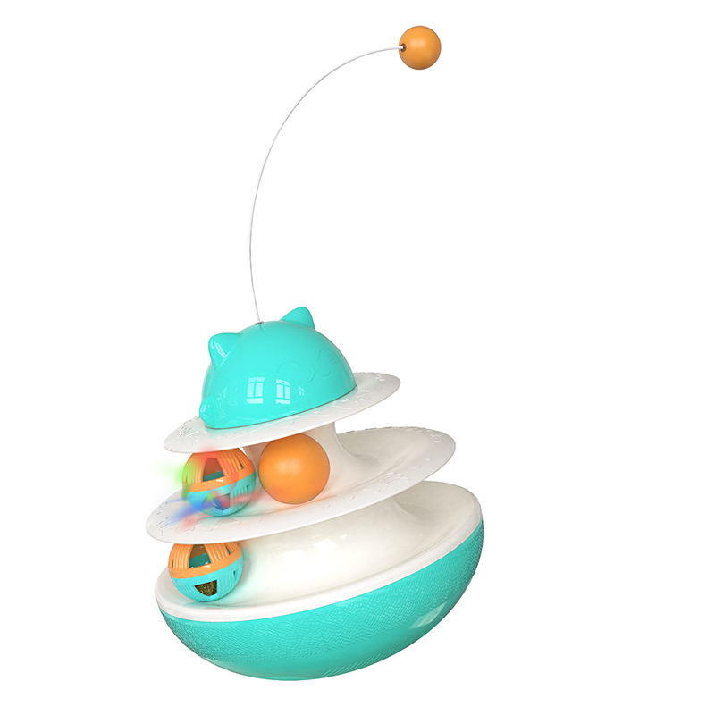 Pet Supplies Interactive Food Container Cat Sticks Leakage Rotary Table Ball Toys