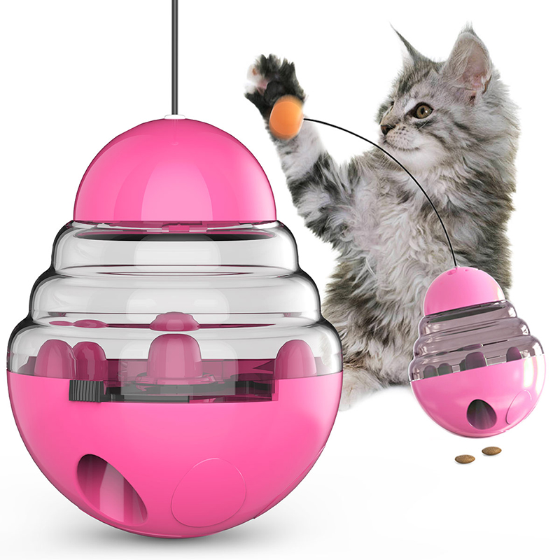 Interactive Pet Cat Toys Food Container Dispenser Ball for Cat IQ Treat Ball Smarter Playing Training Pet Supplies