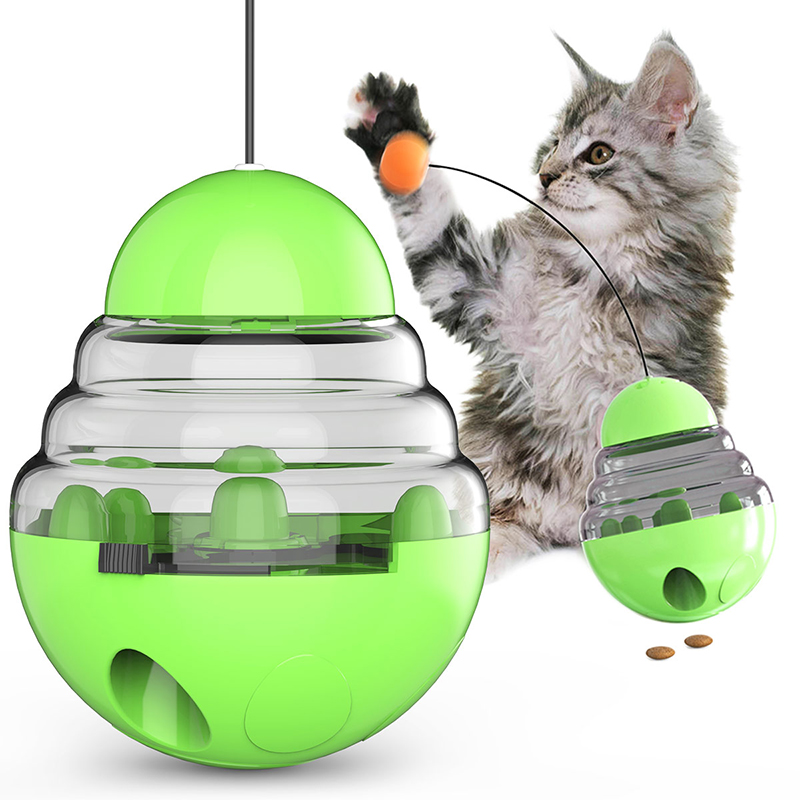 Interactive Pet Cat Toys Food Container Dispenser Ball for Cat IQ Treat Ball Smarter Playing Training Pet Supplies
