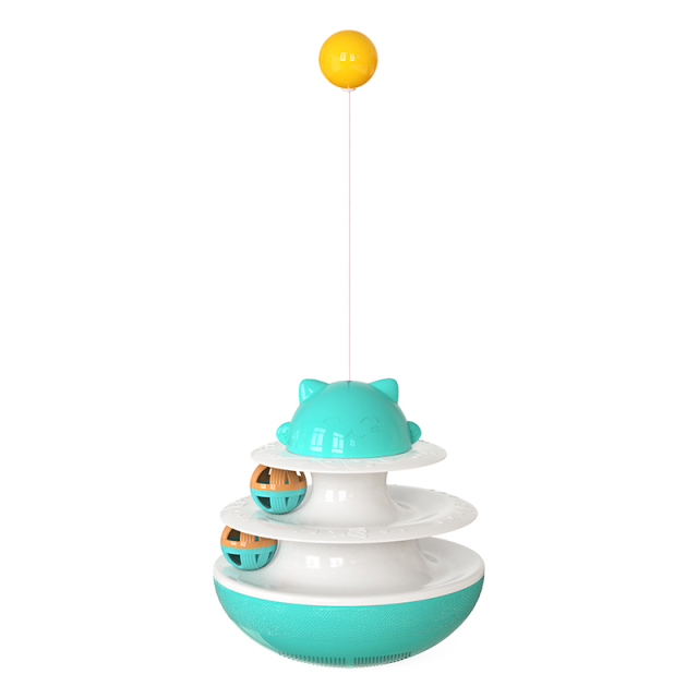 Pet Supplies Interactive Food Container Cat Sticks Leakage Rotary Table Ball Toys