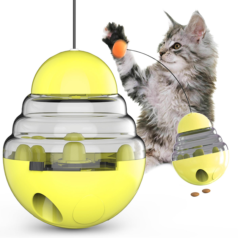 Interactive Pet Cat Toys Food Container Dispenser Ball for Cat IQ Treat Ball Smarter Playing Training Pet Supplies