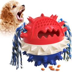 Pet Supplies Home Interactive Dog Toy Food Dropping Ball Molar Rod Toothbrush
