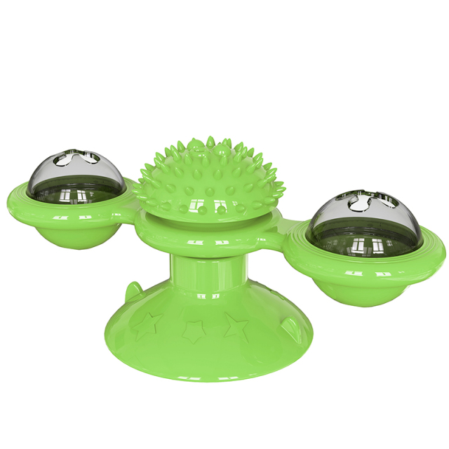 Rotating Windmill Teasing Cat Toys Luminous Mint Rotating Ball Suction Cup Toys Scratching Nibbling Rubbing Hair Pet Supplies